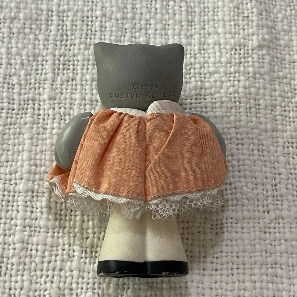 Vintage‎ Dustyn Schear Doll Figure Toy 1989 Cat Kitty Ornament 3